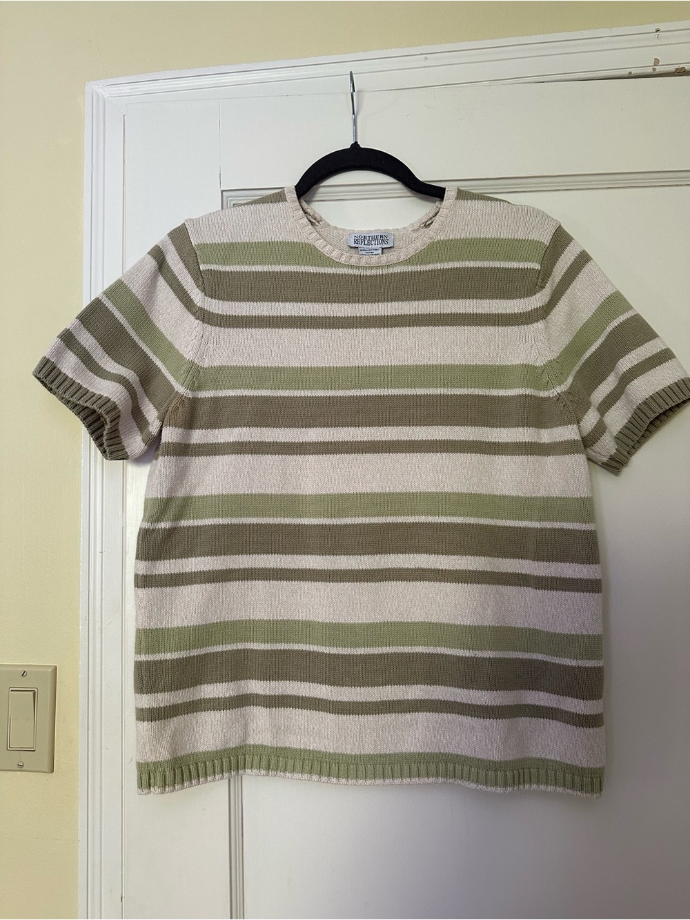 Northern Reflections 100% Cotton Striped Cottagecore Sweater